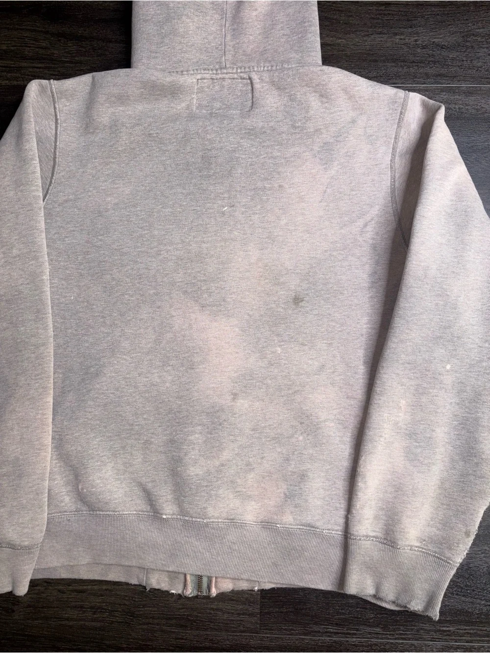 VTG Abercrombie & Fitch Hoodie Mens M Muscle 1892 Embroidered Full Zip Y2K Gray